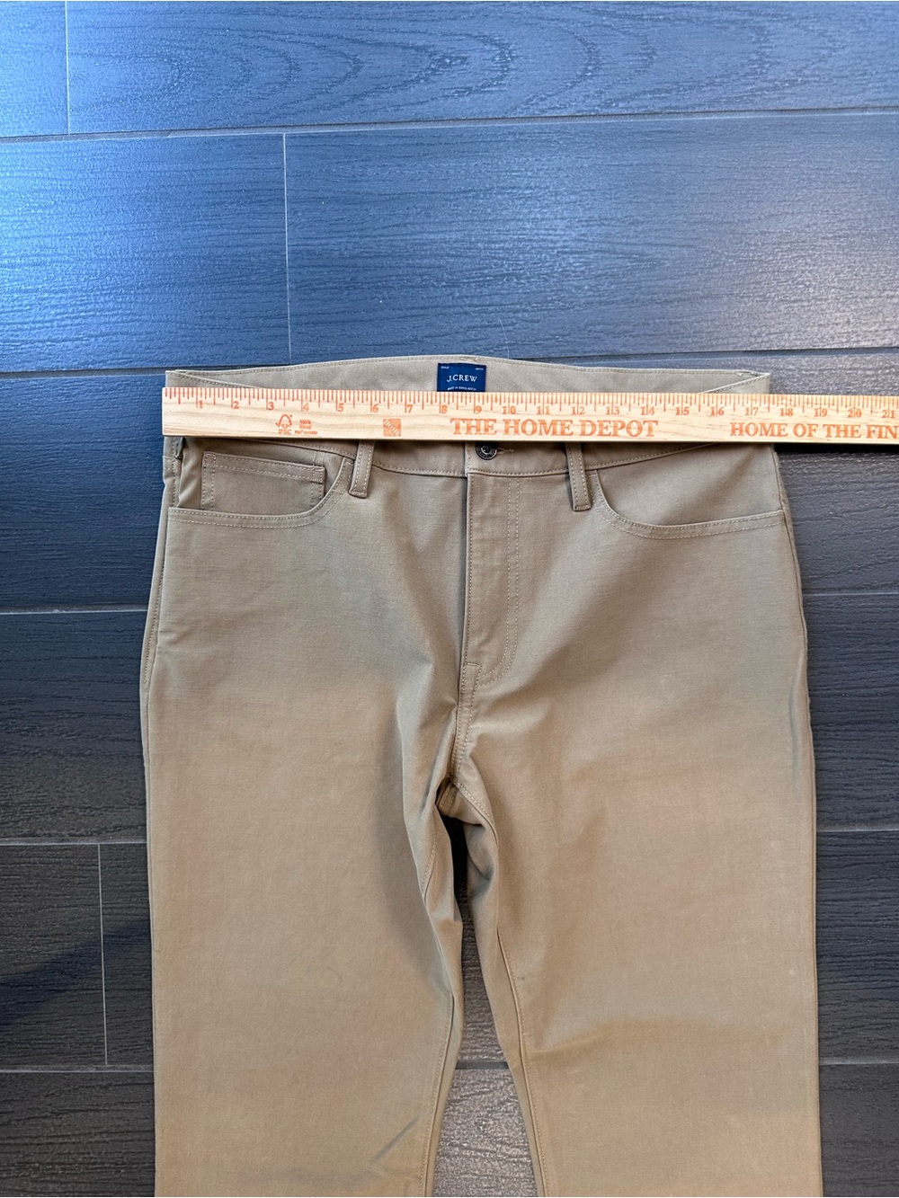 J. Crew Men's Straight Fit Tech Pant taupe or dark brown color. - Picture 8 of 8